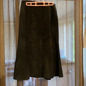 Genuine leather skirt
